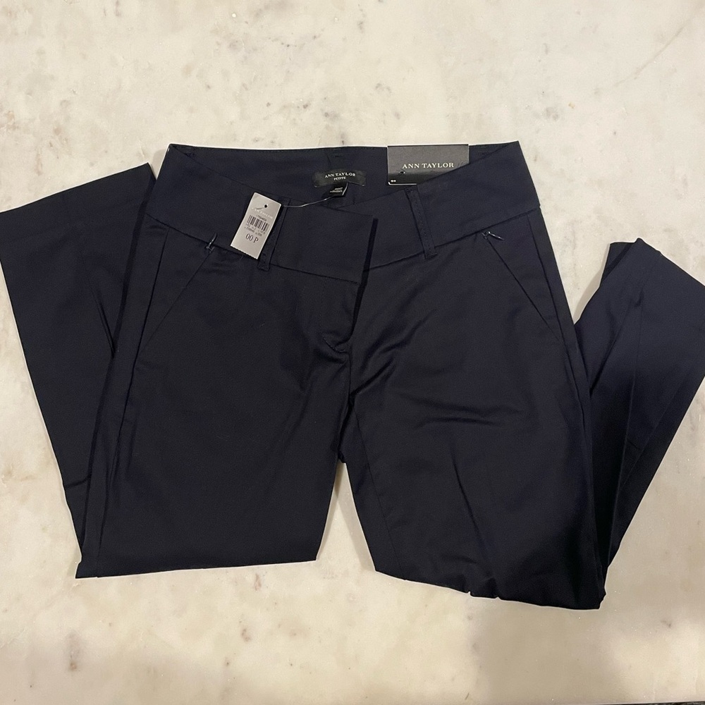 NWT Ann Taylor Cropped Trousers - Navy